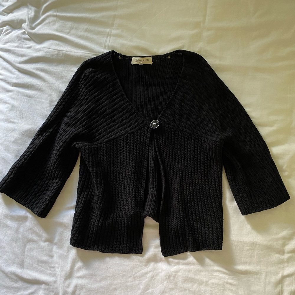 Black Ribbed Women's Sweater